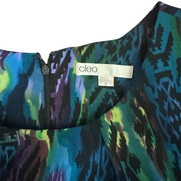 Cleo dress tribal colourful pattern cap sleeve mid length size 6 - Picture 6 of 7